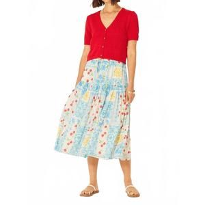 NEW BILA77 glassell midi skirt in antique white